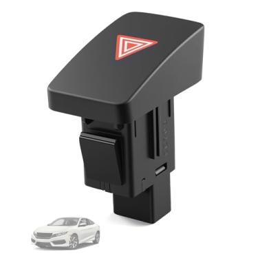 Imagem de Interruptor intermitente de luz de perigo de emergência adequado para Honda Civic 2016-2021 console central botão de emergência substitui 35510-TBA-A01, 35510TBAA01