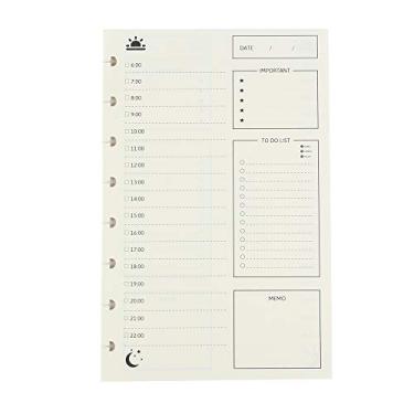 Imagem de Papel de refil de disco de águia, núcleo interno, refil de planejador, papel para cadernos de tamanho juvenil com discos, cadernos de arco, 8 furos perfurados, 30 folhas, 21,5 x 14 cm, Daily Planner