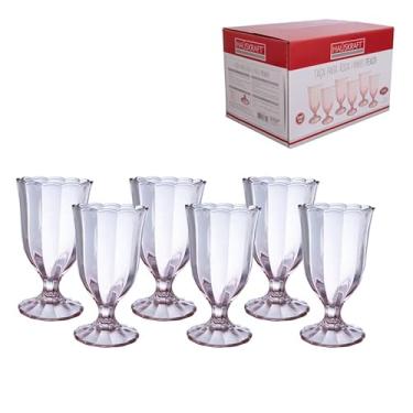 Imagem de Haüskraft -Taça para água e vinho de vidro Peach rosa 340ml 6 peças