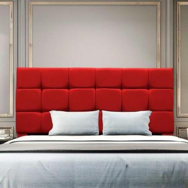 Imagem de Cabeceira Cama Box Solteiro 90 cm Alana em Suede Com Frame - Tatite De