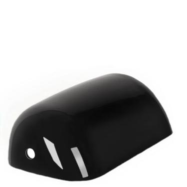 Imagem de FIRVRE Abajur para candeeiros de mesa, substituição de abajur de vidro banqueiro, tampa de vidro preto para lâmpada de mesa ("21 cm C "13 cm L" 7 cm A)