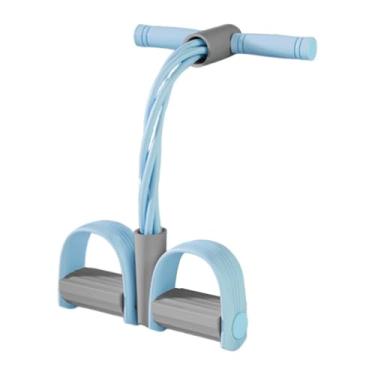 Imagem de Aymzbd Faixa Elástica de Resistência para Pedal, Corda Elástica com Alça, Equipamento para Puxar Pedal, Corda Elástica para Abdominais, Academia em Casa, Adu, Azul acinzentado