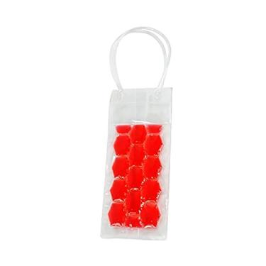 Imagem de balde de gelo para festas Saco de gelo portátil simples vinho branco ferramenta de gelo saco de congelador refrigerado saco de gelo refrigerado cerveja bebida recipiente de gelo balde de vinho (cor