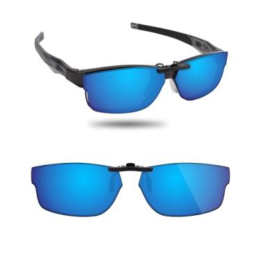 Imagem de Fiskr Óculos de sol polarizados de encaixe para Oakley Crosslink OX3128 53 x 18- Proteção UV - Ajuste universal Featherlight, Azul gelo, 53*18mm