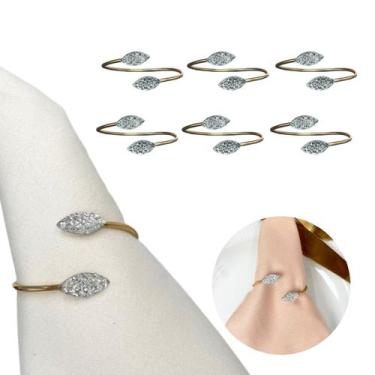 Imagem de Kit 06 Porta Guardanapo Argola Mesa Posta Cristal Delicado - LADO DE C