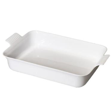 Imagem de Travessa Retangular Com Alça LE CHEF 39,5X24,5X8,5Cm Branca - Paramoun