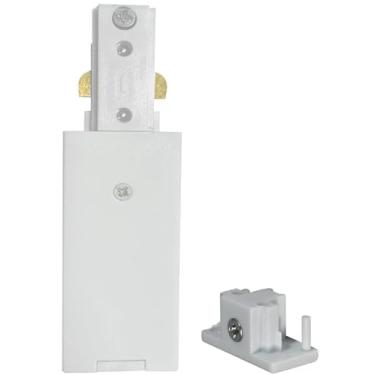 Imagem de Bravsekai Conector De Extremidade Ativa Para Trilho H Com Tampa Final, Adequado Para Sistemas De Iluminação De Trilho Tipo H, Branco