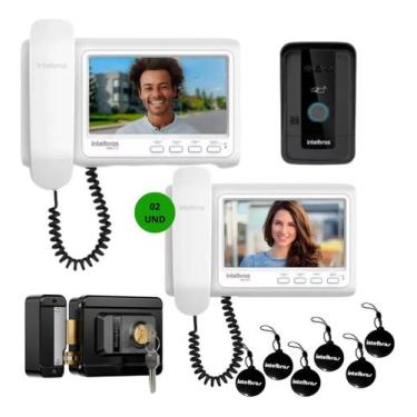 Imagem de Kit Videoporteiro Intelbras IVR 7 ID com 4 Monitores de Vídeo, Fechadu