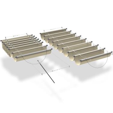 Imagem de ECOOPTS Toldo Retrátil Impermeável De 3'X12' Para Sol, Toldo, Cobertura Pérgola, Pátio Externo, Varanda, Jardim, Deck E Quintal (Bege)