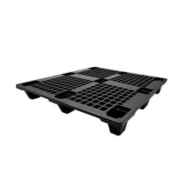 Imagem de Pallet Plástico Vazado 1,00 x 1,20m Palete Reforçado 3000kg Preto - LP