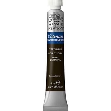 Imagem de Winsor & Newton Aquarela Cotman preto marfim 8 ml, aquarelas de estúdio, cores vibrantes de alta qualidade com propriedades de processamento muito boas