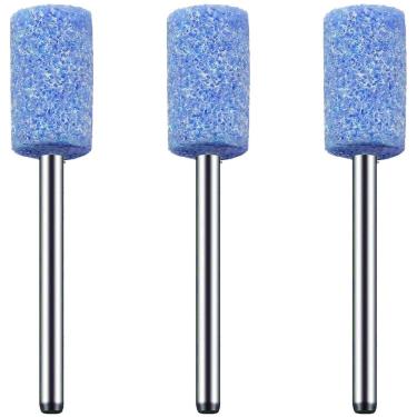 Imagem de Kit 3 Ponta Montada 10Mm Rebolo Azul Haste 3Mm Mini Retífica