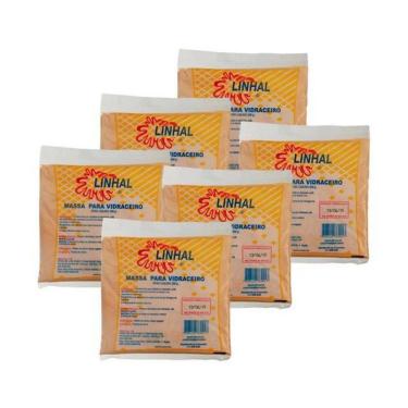 Imagem de Kit 6 Un Massa Para Vidraceiro 500G Linhal