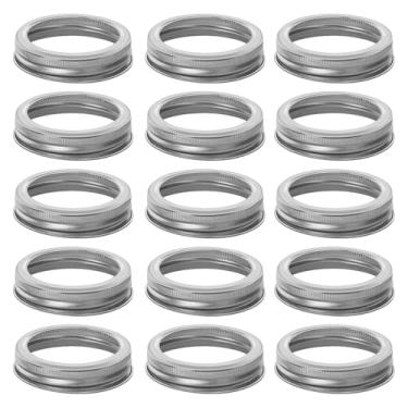 Imagem de Anéis de substituição para jarras ou partes superiores duráveis 70 mm/2,76 pol. Boca regular e bandas/anéis de metal à prova de ferrugem para jarra de pedreiro, jarra, potes de conserva e