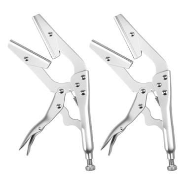 Imagem de 2 peças de alicates de travamento, conjunto de braçadeiras de mangueira de radiador de aço carbono de 25 cm, ferramenta de bloqueio de vedação de tubo, abertura universal de 6 cm para tubo de radiador