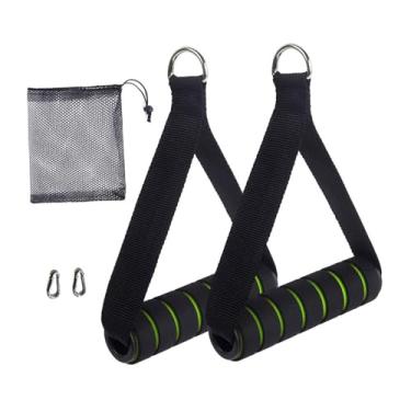Imagem de Colaxi 2 peças de alças de exercício, acessórios de ginástica para serviços pesados, alças de faixa de resistência para de polia, equipamento de, Verde