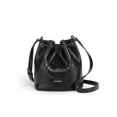 Imagem de ITAMOOD Bolsa feminina com cordão para armazenamento de telefone celular de cosméticos, bolsa pequena transversal de couro de luxo de designer original, bolsa de mão moderna com alça de ombro