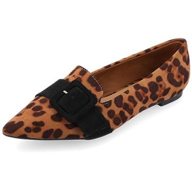 Imagem de Journee Collection Mocassim Sapato Sapatilha Audrey Feminino, Leopardo, 5.5