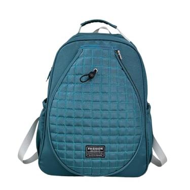 Imagem de menolana Bolsa de tênis acolchoada para mulheres e homens, grande capacidade de armazenamento, organizador portátil versátil, bolsa de viagem com compartimento, Azul