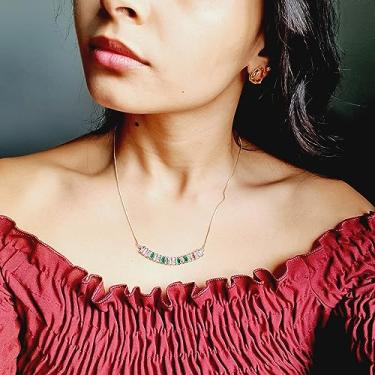 Imagem de Colar Veneziana Riviera Colorida Folheado A Ouro 18k