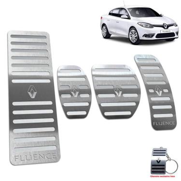 Imagem de Pedaleiras + Descanso Fluence 2011/2019 Manual Prata