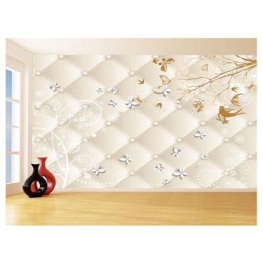 Imagem de Papel De Parede 3D Floral Textura Sala Flores 3,5M Xfl261