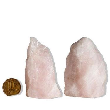 Imagem de Cristal Rosa Pedra Pé Serrado 180g 6 a 7cm Tipo B - Quartzo Rosa Natur