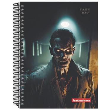 Imagem de Caderno Espiral Preto Dark Days 10 Matérias 160 Folhas - PanAmericana,