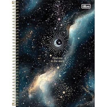 Imagem de Tilibra - Caderno Espiral Capa Dura Universitário Connect 1 Matéria Magic 80 Folhas - Galaxia Fundo Preto
