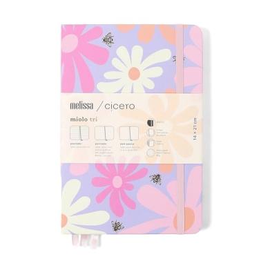 Imagem de CADERNETA CICEROS MELISSA MIOLO TRI 14X21 COLOR BLOOMY