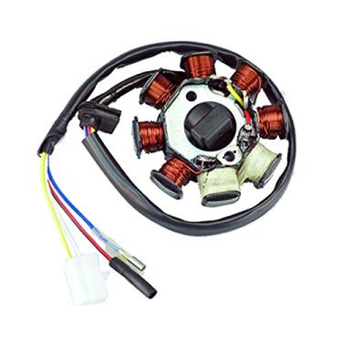 Imagem de Novas peças automotivas da Aquiver para alternador Magneto Stator 8 bobinas 8 polos 4 fios para Scooter Gy6 50cc AC ATV