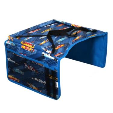 Imagem de Mesinha Infantil Portátil para carro carrinho e cadeirinha de bebe Montessoriano (AZUL)