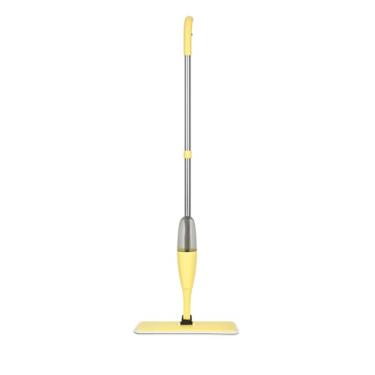 Imagem de Mop Spray 2 em 1 com Pulverizador 400 ml Mop Recarregável para Limpeza de Pisos e Superfícies, Fácil de Usar, Eficiência e Praticidade para Sua Casa Ideal para Limpeza de Azulejos e Madeiras (Amarelo)