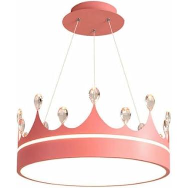 Imagem de WLHAZMWY Luminária pendente para quarto de menina - Luzes pendentes decorativas fofas disponíveis jardim de infância sala de aula quarto três cores (rosa)