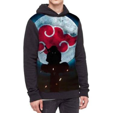 Imagem de Moletom Com Capuz  Naruto Nuvem Akatsuki Ref:622 - smoke, Preto, G
