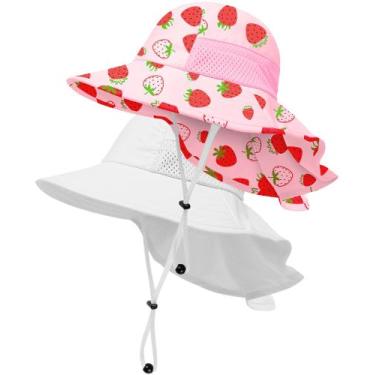 Imagem de Chapéu de sol HONGTEYA Toddler Baby UPF 50+ poliéster de 1 a 7 anos