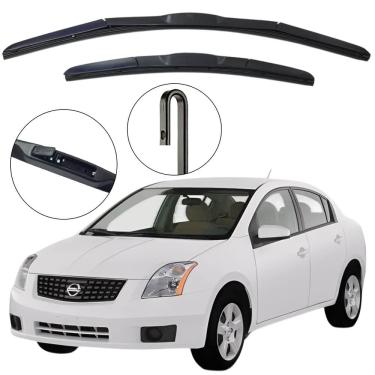 Imagem de Kit Palheta Dianteira Sentra 2007 a 2013 Limpador de Parabrisa de Silicone