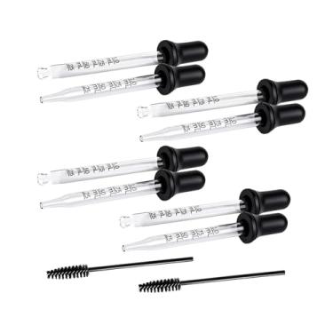 Imagem de KiBcsLic 8 unidades de conta de vidro para pipetas, conta de 1 ml, reutilizáveis, transparentes, redondos e pontiagudos, para artesanato, olhos,