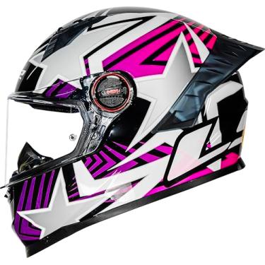 Imagem de Capacete Ls2 FF358 Pro Estellar Rosa c/ Roxo - Esportivo 58