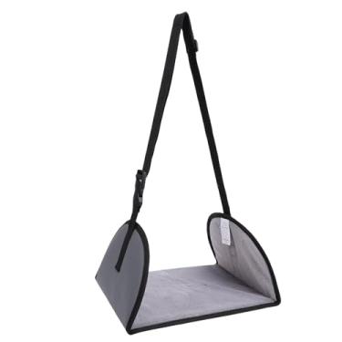 Imagem de SPYMINNPOO Rede para Pés de Avião, Alça Ajustável Portátil, Descanso para Pés de Avião, Apoio para Os Pés de Escritório para Relaxar Seus Pés, Acessórios para Mesa de Escritório de Viagem (Cinza)