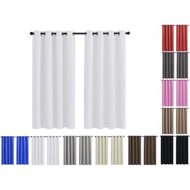 Imagem de Cortina Tecido Para Janela Tamanho 2,00X1,40 Altura Branca - Armazém d