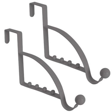 Imagem de Cabide de porta de 2 peças - gancho de aço inoxidável para pendurar, universal,