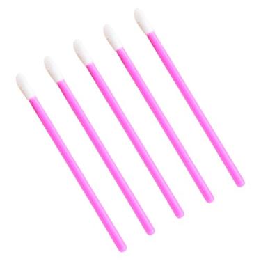 Imagem de 100 aplicadores descartáveis para varinhas labiais – pincéis de batom preto, aplicadores de maquiagem para maquiadores entusiastas (rosa)