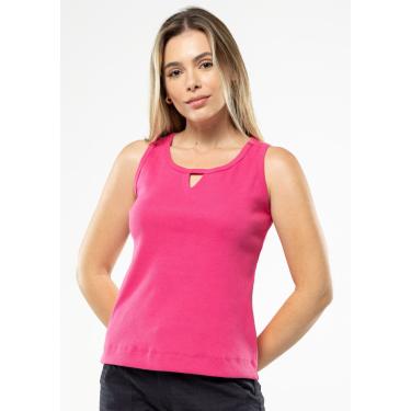 Imagem de Regata Pau a Pique Canelada Básica Pink