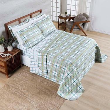 Imagem de Kit Cobre Leito Colcha Benim Queen 3 Peças Dupla Face Micropercal 400 Fios - York - 100% Poliéster