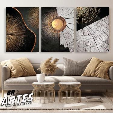 Imagem de Quadro Trio árvore Textura -- Br Artes