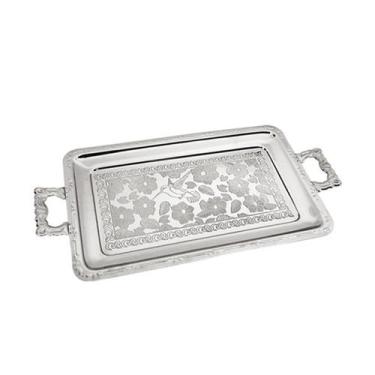 Imagem de Bandeja Média Beija Flor Decoração Servir Café Aço Inox - Pantheon Ino