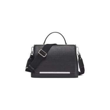 Imagem de Calvin Klein Bolsa Alia com alça superior, preta/prata, tamanho único