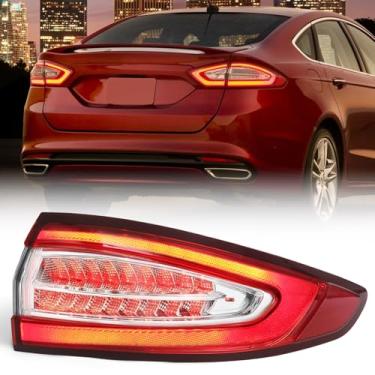 Imagem de FIONE Conjunto de luz traseira compatível com Ford Fusion HYBRID/TITANIUM 2013-2016 Luz de freio traseira lado direito do passageiro RH DS7Z13404D