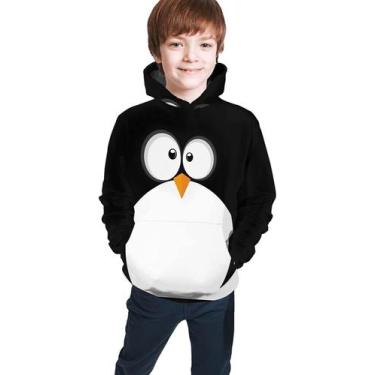 Imagem de Moletom com capuz NiuKom Funny Penguin Face para crianças
